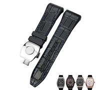 JZWCHQ Para la banda de reloj Franck Muller Band de 28 mm Cow Watch Watch Strap Bandas de reloj de hebilla plegable de goma de goma para hombres Pulsera