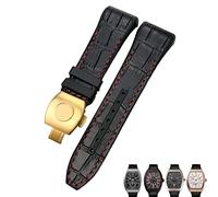 JZWCHQ Para la banda de reloj Franck Muller Band de 28 mm Cow Watch Watch Strap Bandas de reloj de hebilla plegable de goma de goma para hombres Pulsera