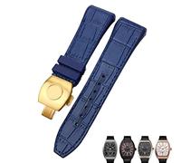 JZWCHQ Para la banda de reloj Franck Muller Band de 28 mm Cow Watch Watch Strap Bandas de reloj de hebilla plegable de goma de goma para hombres Pulsera