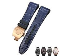 JZWCHQ Para la banda de reloj Franck Muller Band de 28 mm Cow Watch Watch Strap Bandas de reloj de hebilla plegable de goma de goma para hombres Pulsera