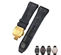 JZWCHQ Para la banda de reloj Franck Muller Band de 28 mm Cow Watch Watch Strap Bandas de reloj de hebilla plegable de goma de goma para hombres Pulsera