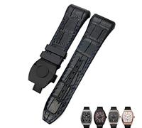 JZWCHQ Para la banda de reloj Franck Muller Band de 28 mm Cow Watch Watch Strap Bandas de reloj de hebilla plegable de goma de goma para hombres Pulsera