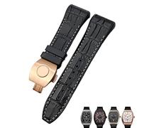 JZWCHQ Para la banda de reloj Franck Muller Band de 28 mm Cow Watch Watch Strap Bandas de reloj de hebilla plegable de goma de goma para hombres Pulsera