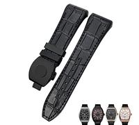 JZWCHQ Para la banda de reloj Franck Muller Band de 28 mm Cow Watch Watch Strap Bandas de reloj de hebilla plegable de goma de goma para hombres Pulsera