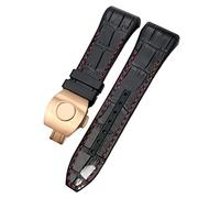 JZWCHQ Para la banda de reloj Franck Muller Band de 28 mm Cow Watch Watch Strap Bandas de reloj de hebilla plegable de goma de goma para hombres Pulsera