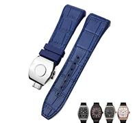 JZWCHQ Para la banda de reloj Franck Muller Band de 28 mm Cow Watch Watch Strap Bandas de reloj de hebilla plegable de goma de goma para hombres Pulsera