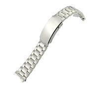 JZWCHQ Para una correa de 600 gmt Silver Solid Strap Men Watchband 21 mm 904L Bandas de reloj de acero inoxidable Reloj Strap