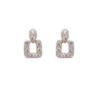 JZWCHQ Pendientes de aguja de lujo con luz de producto, temperamento de país, geométricos, cuadrados, aretes de madera ui