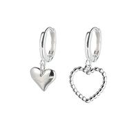 JZWCHQ Pendientes de aro de color a la moda, aretes de corazón asimétricos para mujer, accesorios de joyería de fiesta, aretes de gama alta