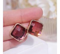 JZWCHQ Pendientes de Cristal para Mujeres, Bordes Cuadrados geométricos, Joyas de Boda