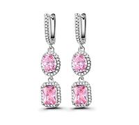 JZWCHQ Pendientes de Fiesta para Mujeres con deslumbrantes aretes de Cristal AAA Stone Four