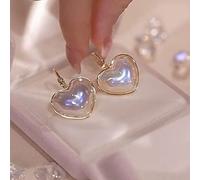 JZWCHQ Pendientes de Perlas Coloridos para Pendientes de Mujeres Regalo de cumpleaños de Joyas