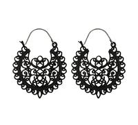 JZWCHQ Pendientes para Mujer, Pendientes Bohemios, joyería de Plata de Ley, Pendientes de aro étnicos, Pendientes Vintage esmaltados, Pendientes de Gota de corazón para Mujer (C, Talla única)