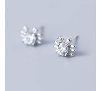 JZWCHQ Pendientes para Mujeres, Hembras Coreanas S925 Pendientes Pendientes de Cangrejo con Diamantes de Animales Lindos Simples
