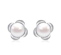 JZWCHQ Pendientes para Mujeres, Pendientes esterlinas, aretes de Flores Femeninos, Pendientes Silvestres Simples, Foto en Color,