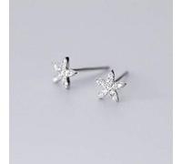 JZWCHQ Pendientes para mujeres, pendientes S925 Femenino de estilo coreano Arte de moda Full Diamond Star Pendientes Temperamento simple Perrilidas femeninas