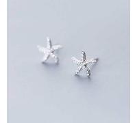 JZWCHQ Pendientes para mujeres, pendientes S925 HEMBLE HAN SEN Diamante Sweet Searts Starfish Pretty Star Pendientes Hembra Un par