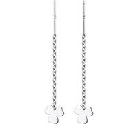 JZWCHQ Pendientes para mujeres, S925 Línea de oreja de flores Estilo de arte coreano Flower Flower Pendientes cortos Sweet One Par