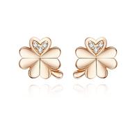 JZWCHQ Pendientes Pendientes de aro de corazón asimétricos Reales para Mujeres Regalo de Arete