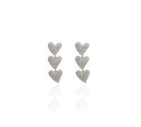JZWCHQ Pendientes Pendientes Elegantes y exquisitos Joyas de Compromiso de Mujeres con Accesorios Colgantes de Forma de corazón de circonía Pendientes