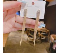 JZWCHQ Pendientes Pendientes Largos Pendientes de circón con Incrustaciones para Mujeres Joyas de Boda