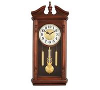 JZWCHQ Péndulo Familia Control de Reloj de Pared Batería Operada Grandes Relojes Retro de Madera Elegantes para Sala de Estar, Oficina y decoración de Casas Colgantes de Pared (D)