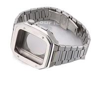 JZWCHQ Pulsera de armadura de metal, para 9 8 bandas de 45 mm de 44 mm, correa de acero inoxidable, para series de iWatch 4/5/6/SE.