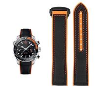 JZWCHQ Pulsera de reloj para Omega 300 Seamaster 600 Planeta Ocean Silicone Strap Accesorios Reloj Cadena de banda de vigilancia de 20 mm Cinturón de 22 mm