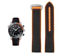 JZWCHQ Pulsera de reloj para Omega 300 Seamaster 600 Planeta Ocean Silicone Strap Accesorios Reloj Cadena de banda de vigilancia de 20 mm Cinturón de 22 mm