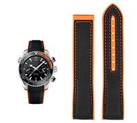 JZWCHQ Pulsera de reloj para Omega 300 Seamaster 600 Planeta Ocean Silicone Strap Accesorios Reloj Cadena de banda de vigilancia de 20 mm Cinturón de 22 mm