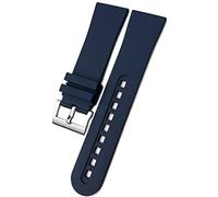 JZWCHQ Reemplazo de banda de reloj suave de goma fluoria de calidad de 23 mm para Blancpain Fifty Fathoms 5000 5015 Pulseras de reloj de correa negra