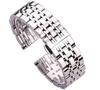 JZWCHQ Reloj Correas de 18 mm 20 mm 22 mm Correa de reloj de acero inoxidable Correa plateada Hombres pulidos Pulseros de reemplazo de metal de reemplazo de metal Pulsera de macheza