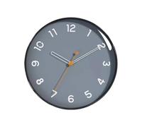 JZWCHQ Reloj de la Pared Sala de Estar Brown Reloj, Reloj de Cuarzo montado en la Pared silencioso y Simple, Adecuado para la Sala de Estar y el Reloj de decoración del Dormitorio (Gris, 14 Pulgadas)