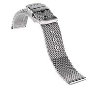 JZWCHQ Reloj Silver Silver 20 mm/22 mm/24 mm SCEARDE ACERADOR DE ACERO MESH CORRETA CORRECA CORRETA PASTRACIÓN DE REEMPLACIÓN DEL REEMPLACIÓN