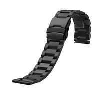 JZWCHQ Reloj Strap 18 mm 22 mm 24 mm de cinta de reloj de acero inoxidable Pulsera de la correa de la correa del reloj Plegado de pulsera con brazalete de oro plateado negro de seguridad
