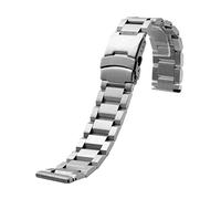 JZWCHQ Reloj Strap 18 mm 22 mm 24 mm de cinta de reloj de acero inoxidable Pulsera de la correa de la correa del reloj Plegado de pulsera con brazalete de oro plateado negro de seguridad