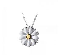 JZWCHQ Sun Daisy Flower Charmites Cadena Colgante 925 Joyería de Plata esterlina para Mujeres Regalo Presente