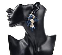 JZWCHQ Tasel de flores de lentejuelas irregulares Earings Long Drop - Vintage Bohemian Fashion Women Earring Modern Big Acrylic Acrylic Farty Farty Farty Girls Jewelry Gift Ui