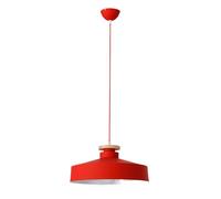JZWCHQ - Techo de estilo nórdico para cantar simple suspensión de colores de color diseño de moda con lámpara de cabeza única personalizada (Color: 35 cm) (rojo 40 cm)