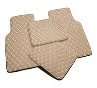 JZWJNFYY Coche Cuero Alfombrillas Alfombras Esterillas Forro para BMW X6 2014-2019 F16 Antideslizantes e Impermeable Alfombras Delanteras e traseras,F/Beige