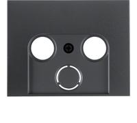 K.1 MÓDULO ANTRACITA MATE PLACA PARA TV SAT ENCHUFES 12017016
