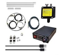 K-480WLA - Kit de antena de banda ancha activa, forma de anillo, 68 cm, amplificación ajustable, 0-30 dB, para conector ICOM R71E SMA/BNC, 7 modos, acero inoxidable, exterior, resistente a la