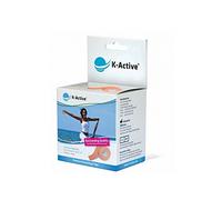 K-Active Kinesiologie Tape BEIGE con tecnología adhesiva STRATAGEL® PLUS, hidrorrepelente e hipoalergénico, 50 mm x 5 m, caja de 1 unidad