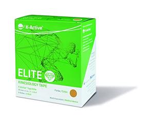 K-Active Kinesiologie Tape BEIGE con tecnología adhesiva STRATAGEL® PLUS, hidrorrepelente e hipoalergénico, 50 mm x 5 m, caja de 6 unidades