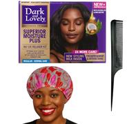 K-Amakah Kamakah Hair Relax Box Set - Viene con peine y gorro de ducha adecuado para cabello oscuro y encantador relaxor normal Achieve Gorgeous, Silky Hair at Home