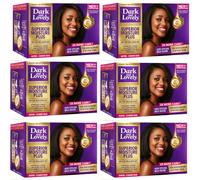 K-Amakah No-Lye Relaxer Kit Super Pack de 6 - Juego de crema químicamente activa para alisar el cabello, para hombre y mujer