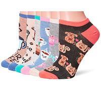 K. Bell Socks Women's 6 Pair Pack Fun Food and Beverage Novelty Low Cut No Show, Rise and Grind Ankle Socks Six (Multi-Colored), 4 - 10 Medium