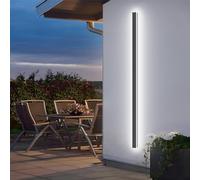 K-Bright Aplique de Pared Exterior LED 150CM Aluminio Lámpara de Pared IP65 Blanco Frío 6000K 45W Moderna para Balcón Patio Jardín Balcón,Gris Oscuro