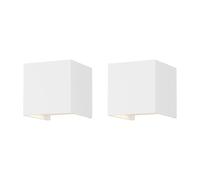 K-Bright Aplique Exterior Pared 12W 4000K Blanco Natural Aplique de Pared Ángulo de haz Ajustable Aplique Exterior Aluminio Impermeable IP65 (Blanco)
