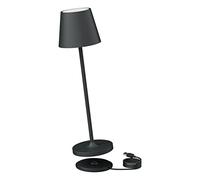 K-Bright LED Lámpara de escritorio con batería Regulable 3000K Color de luz cálida recargable para Adecuado para interiores y exteriores Lámpara portátil de carga USB Antracita.